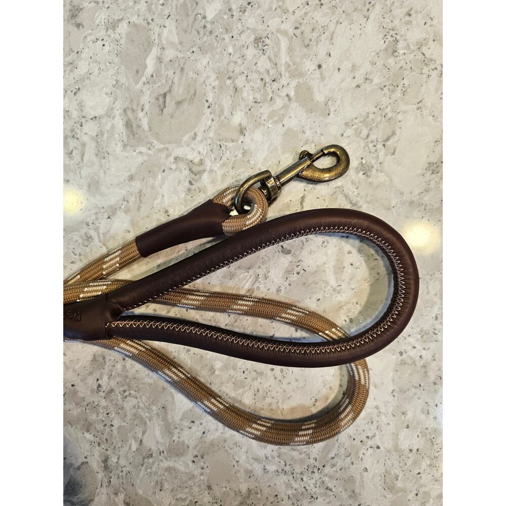 6ft Dog Lead - Heavy Duty Braided Leather Handle - Picture 4 of 4
